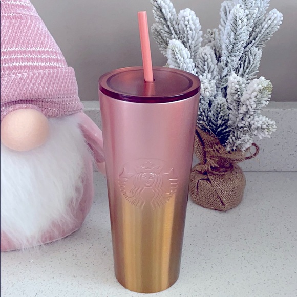 Starbucks Other - ✨STARBUCKS PINK GOLD OMBRÉ STAINLESS 2020 TUMBLER